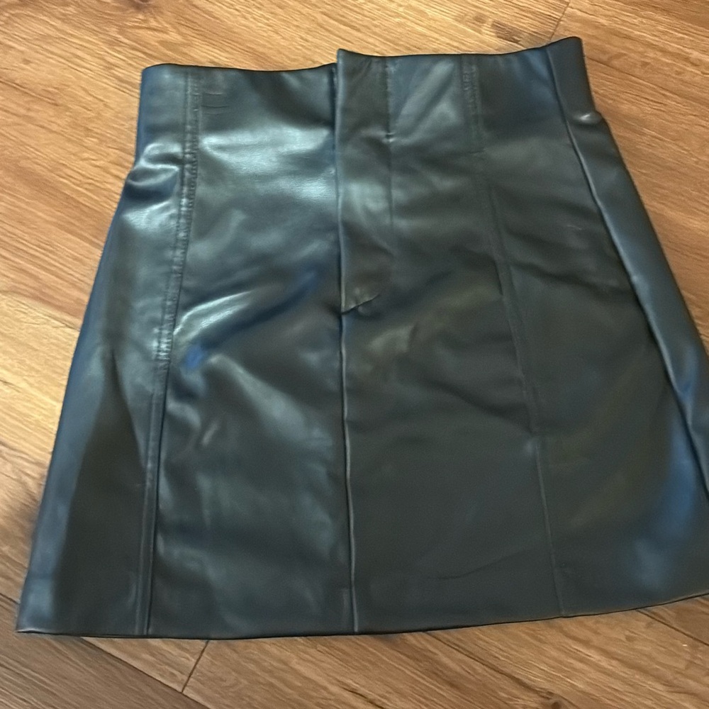 Zara Black Leather Mini Skirt Sz. S